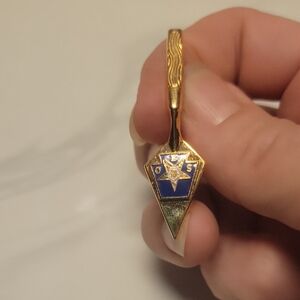 Gold and Blue Enamel OES Pin